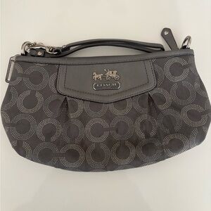 Coach Gray Clutch with Signature Monogram